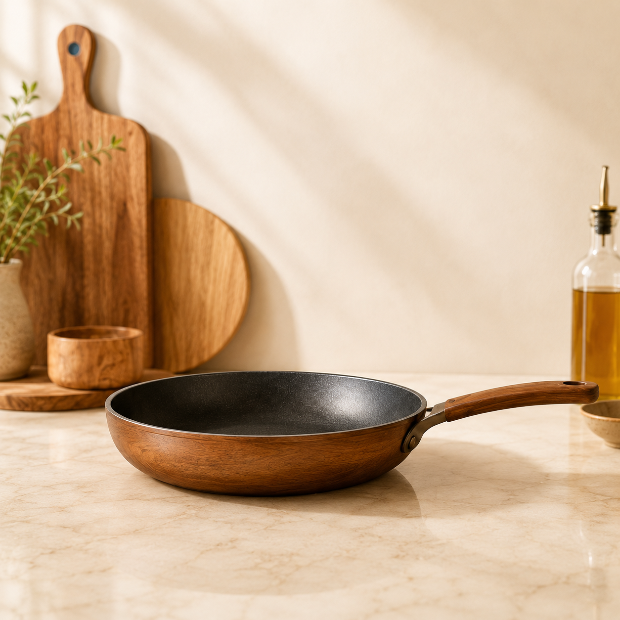 Ivorenae™ Wood-Grain Nonstick Frying Pan