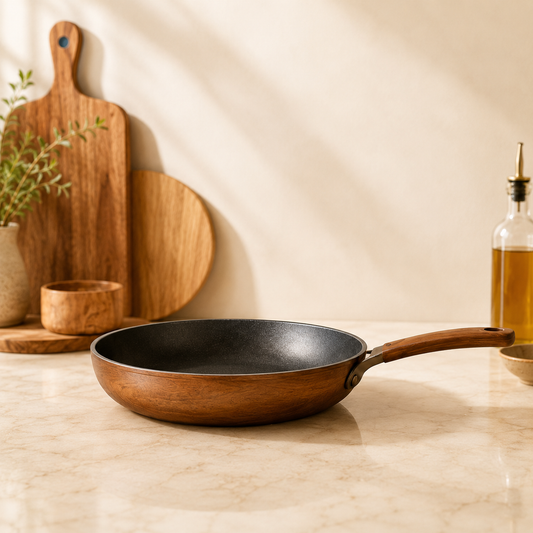 Ivorenae™ Wood-Grain Nonstick Frying Pan